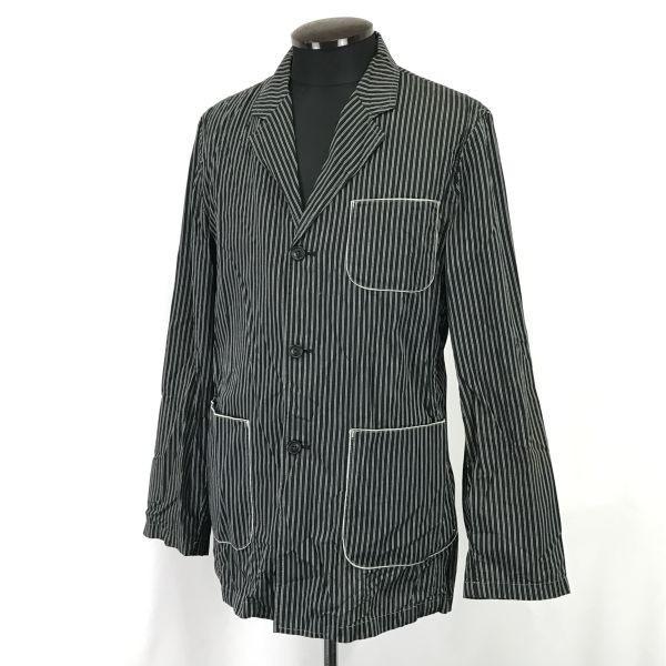 ABAHOUSE Striped Tailored Jacket Men’s L Navy White(USED)