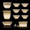 Gold Inlaid Jade White Porcelain Tea Set