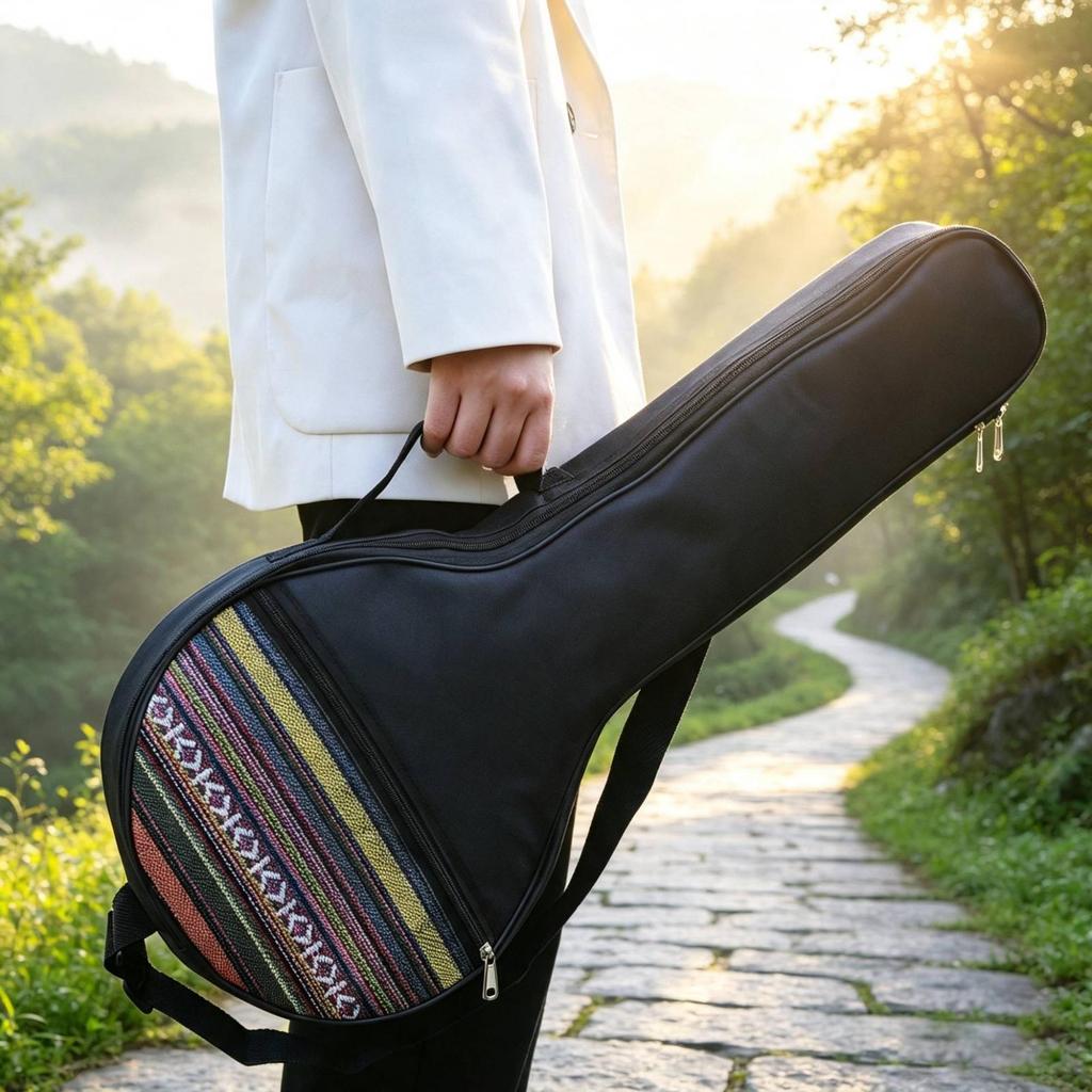 Banjo Gig Bag Ethnic-Style with Pocket Sturdy for Travel