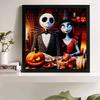 5D DIY Diamond Painting Kit, Skeleton Lover, Adult Beginner 5D Round Diamond Embroidered Crystal Mosaic Crafts, Suitable for Home Wall Settings