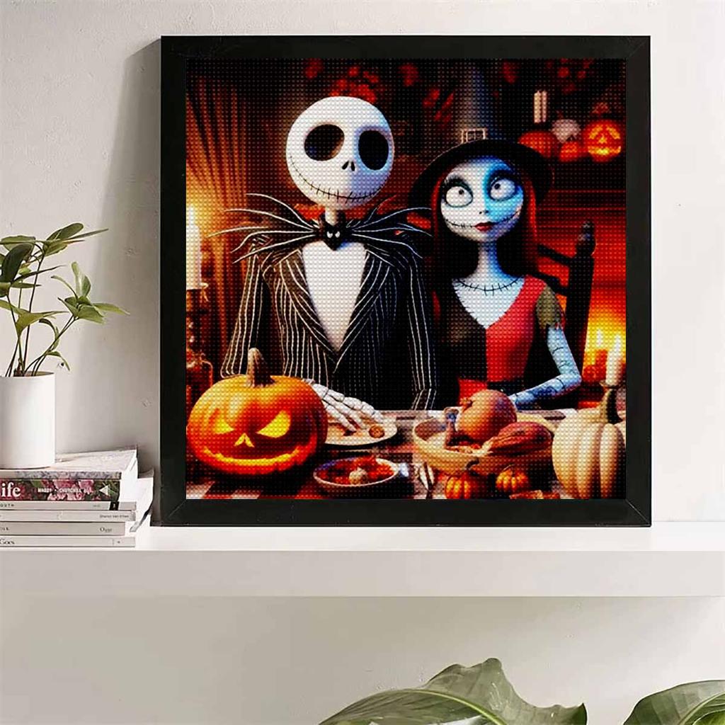 5D DIY Diamond Painting Kit, Skeleton Lover, Adult Beginner 5D Round Diamond Embroidered Crystal Mosaic Crafts, Suitable for Home Wall Settings