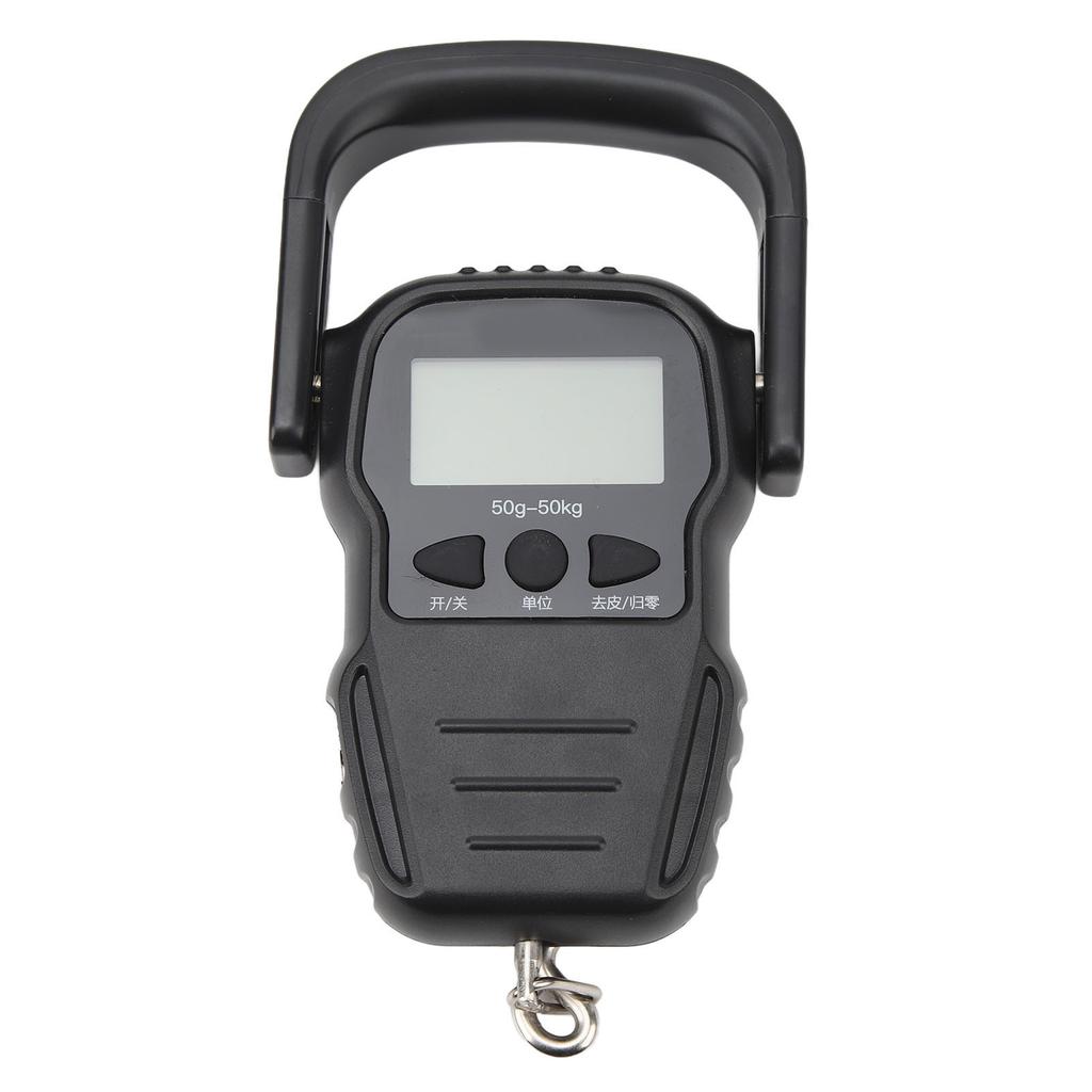 50kg Portable Spring Scale ABS Steel LCD Luggage Scale Digital Hanging Weighing Scale for Traveling Shopping Fishing