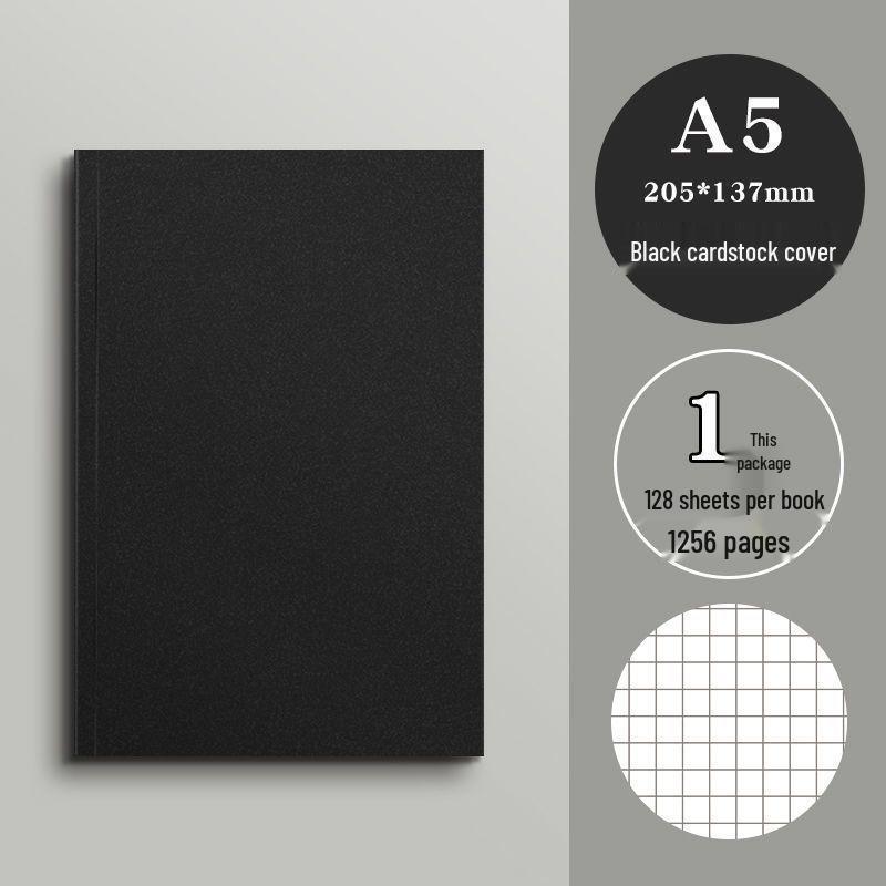 Cowhide Journal B5: White Pages for DIY, Hand-Painted Designs, 6-Opening Horizontal Line, Mind Map, Grid Book.
