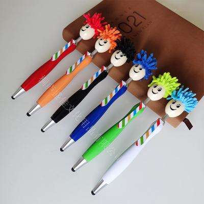 Christmas Cartoon Plush Doll Smiley Face Ballpoint Pen