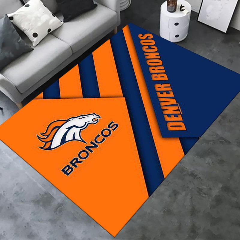 Denver Broncos Carpet Rug for Living Room Bedroom Home Sofa Decoration,Kids Play Non-slip Floor Mat