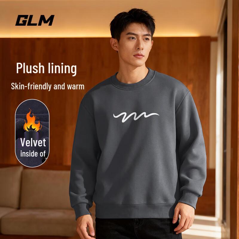

GLM Men s Thickened Thermal Fleece Pullover Sweatshirt 3XL