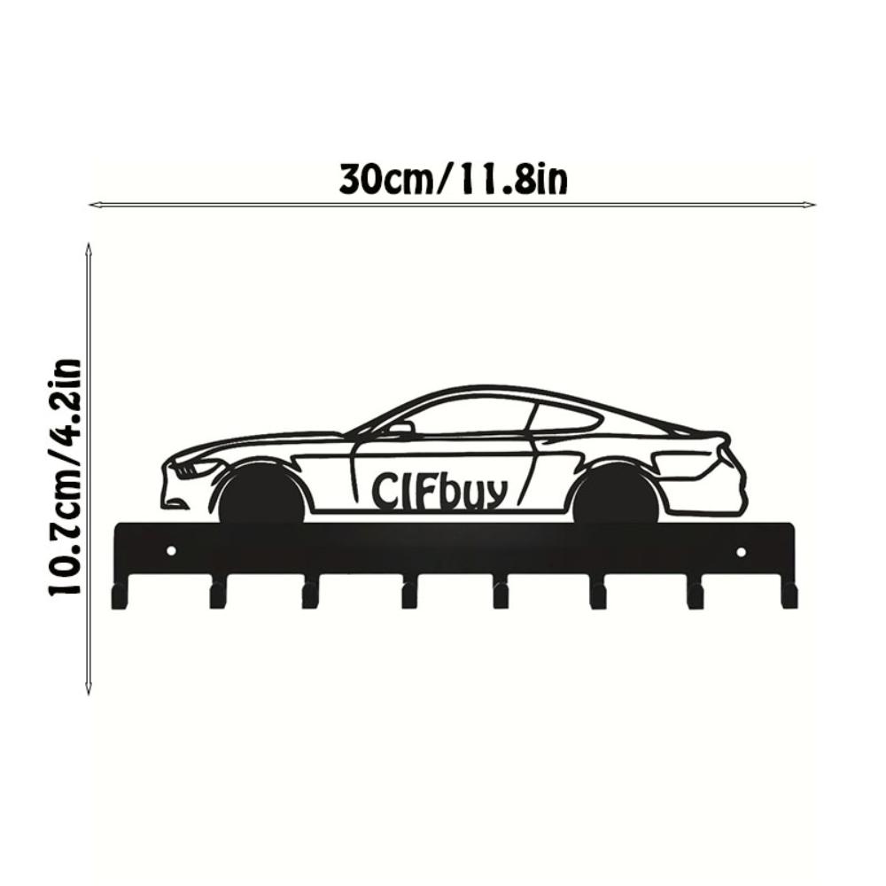 

1 шт. Художественные декоративные аксессуары: 1шт. Держатель для ключей гоночного автомобиля, настенное крепление для изысканного шарма чёрный