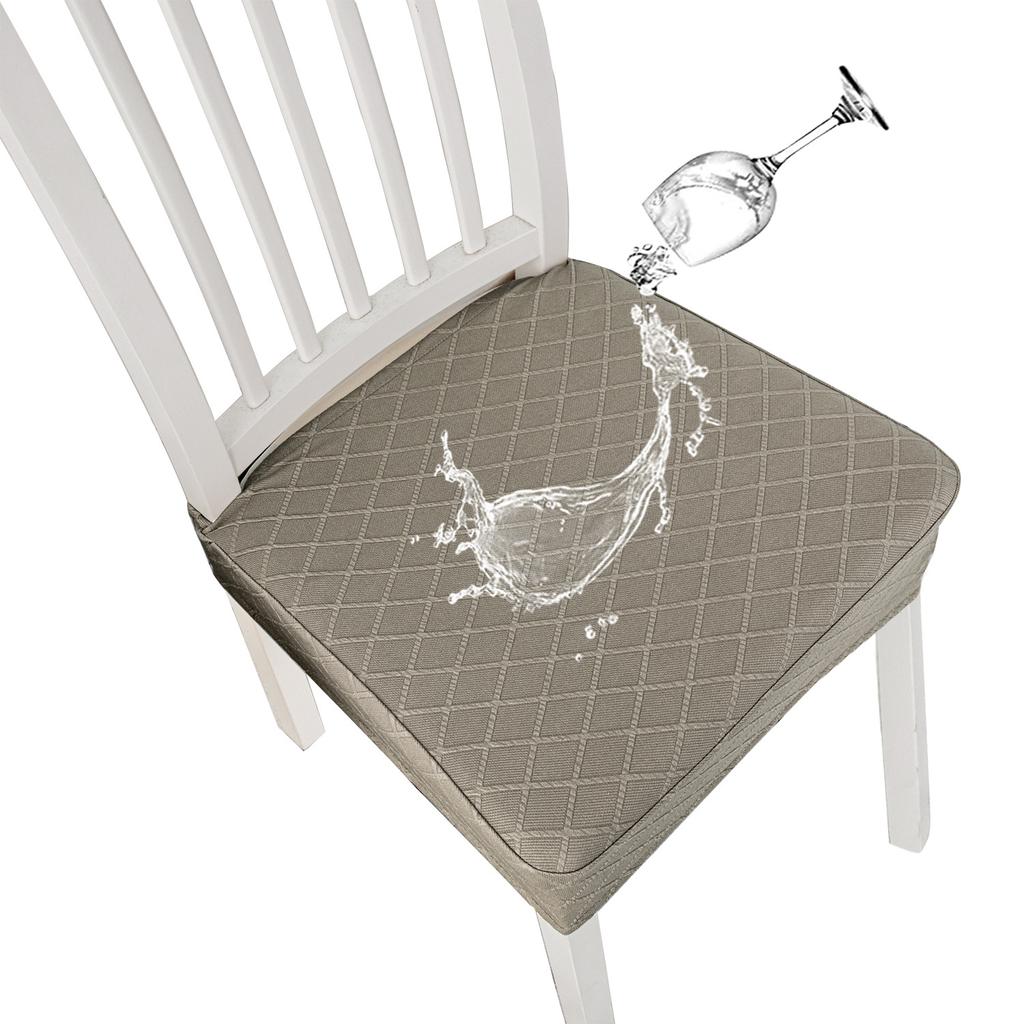Universal Waterproof Elastic Dining Chair Cover Removable Washable Seat Protector for Home Kitchen Living Room