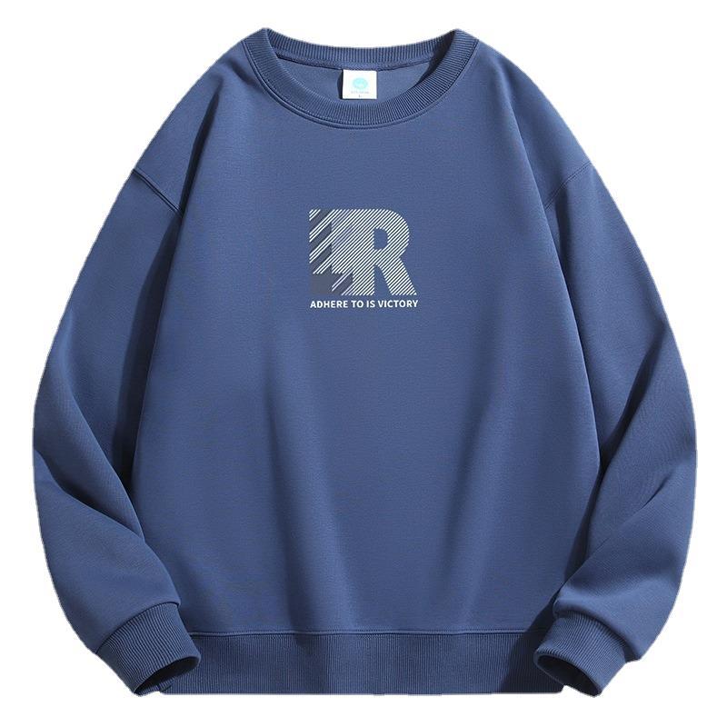 Men's Crew Neck Sweater New Cotton Composite Versatile Long-sleeved Top Sweater Jacket