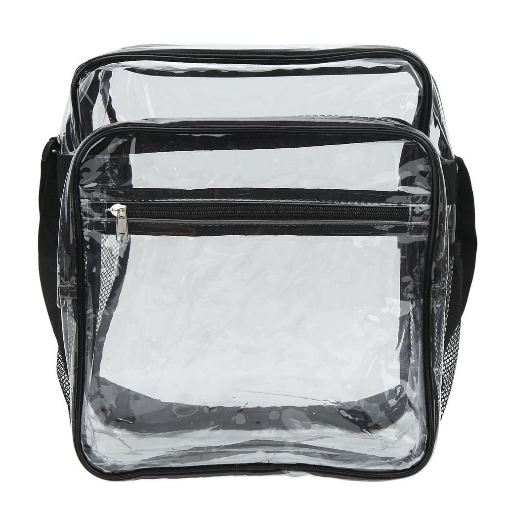 Clear Messenger Bag PVC Waterproof Visible Zipper Design Crossbody Tote Shoulder Bag for Travel