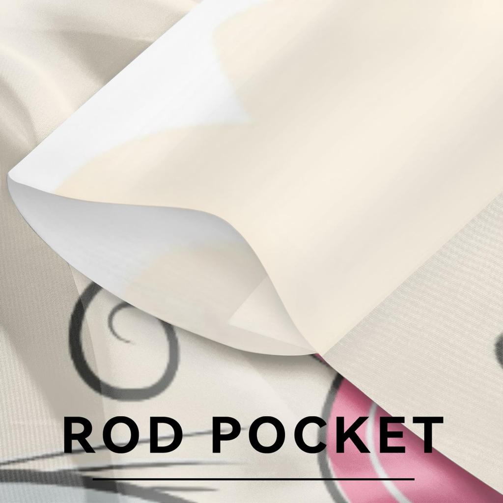 Herdesings Niedlicher Elefant Transparente Tüllvorhänge Chiffon-Drapierungen 2 Paneele Fenstervorhänge für Wohnzimmer Schlafzimmer Küchendekoration