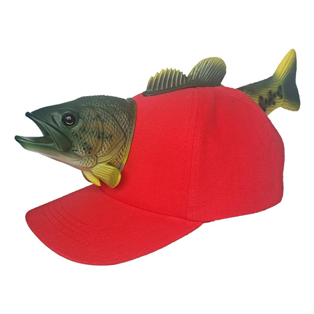 Novelty 3D Fish Hat for Parent Child Funny Fish Animal Baseball Hat for Birthday Party Creative Theme Party Hat Headwear