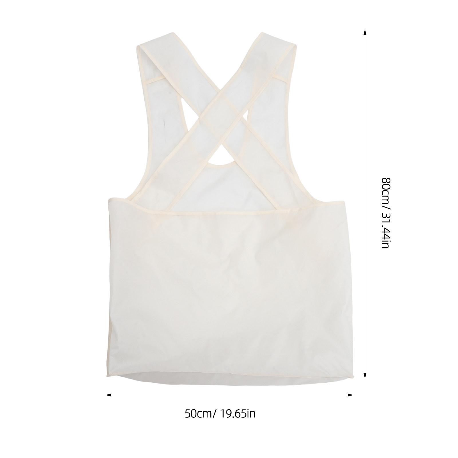 

Clothes Drying Apron Sleeveless Portable Laundry Hanging Apron with Extra Large Front Pouch for Gardening Home Laundry Room Use белый