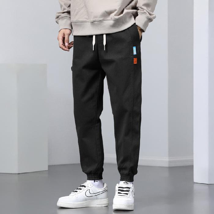

Men s casual pants spring and autumn fashion men s pants 2025 new trend tooling nine-point leggings men s spring 4XL чорний