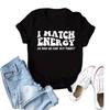 European and American spot printed crew neck T-shirt spring and summer casual short-sleeved crew neck top short-sleeved women's T-shirt