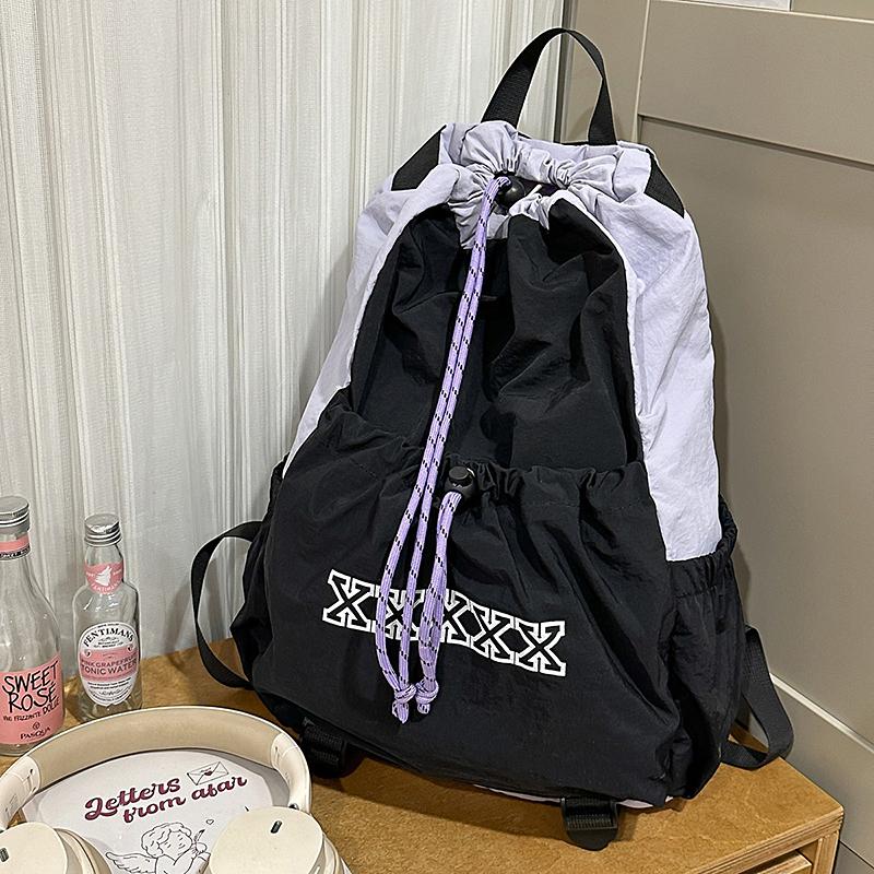 Outdoor Sports Lightweight Drawstring Backpack Men's And Women's Bags Mountaineering Bag Student Class Bag