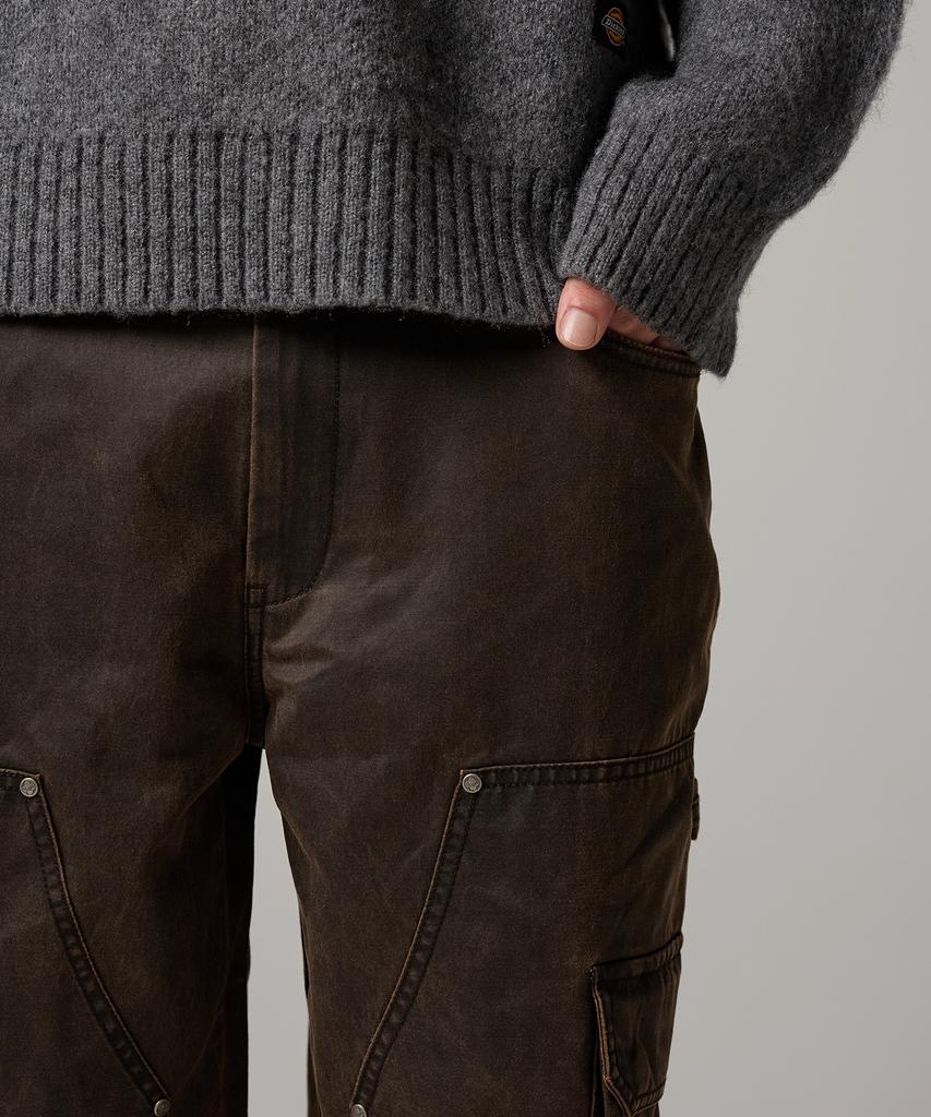DICKIES Canvas Double Knee Cargo Pants Dark Brown