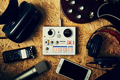 TASCAM MiNiSTUDIO PERSONAL US-32W Podcast, Voice Effects, Sound Effects Playback, YouTube Streaming, Mixer, Gaming, Game Commentary, Karaoke