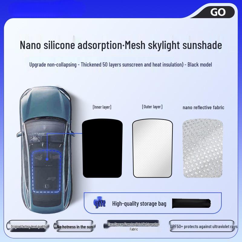 Tesla Model Y/3 Sunroof Sunshade - New Panoramic Heat Insulation Curtain