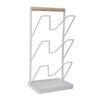 3 Layer Pot Lid Holder Vertical Pot Cover Drainage Storage Rack Chopping Board Organizer