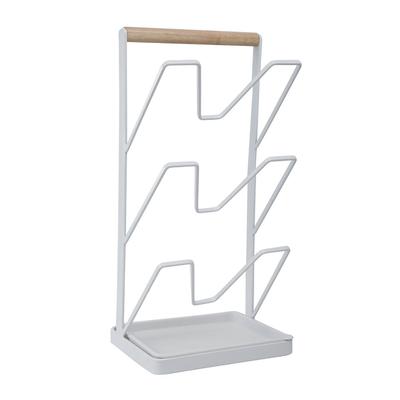 3-lagiger Topfdeckelhalter Vertikaler Topfdeckel Abtropf-Aufbewahrungsständer Schneidebrett Organizer
