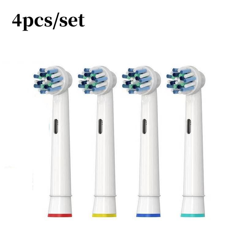 Clean For Oralb Generic Crossaction Electric Toothbrush Heads 1 Pack Of 4 White