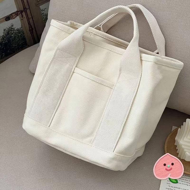 1Pc Cartoon Rabbit Carrot Women Handbag Canvas Women'S Tote Bag Portable Large Capacity Multi Pocket Lunch Bag