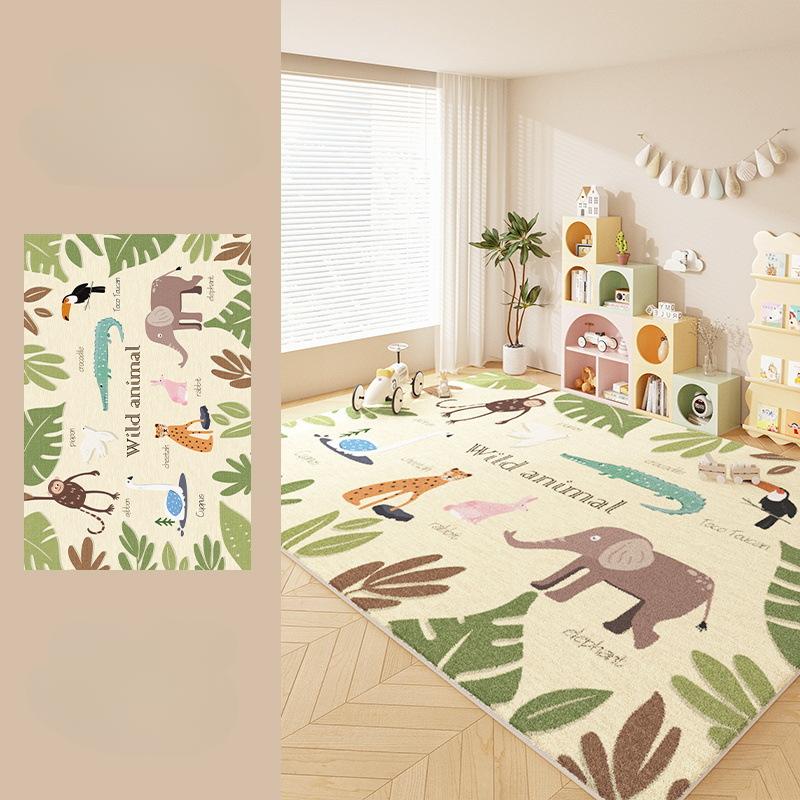 Cartoon Style Rugs for Bedroom Thickend Plush Children's Floor Mat Large Area Living Room Decoration Carpet Home Fluffy Soft Rug