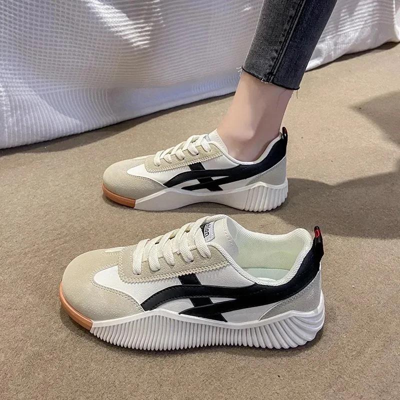 Fashion Women's Sneakers Outdoor Casual Sport Running Shoe Lace Up Platform Vulcanize Shoes for Women Comfort Tennis Shoes Zapatos Mujer