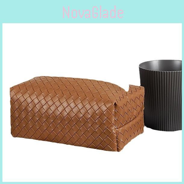 Modern Leather Tissue Box With Multi Use Storage For Living Room And Car Decor