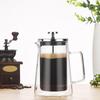 Coffee Presses Glass Stainless Steel Double-Wall Insulated Kettle French Coffee Press for Camping Travel Tea Cafe Home Office