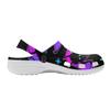 White EVA Clogs with Colorful Skull Print, Lightweight Slip On Garden Shoes, Breathable Beach Sandals, Indoor Outdoor Slippers for Men Women