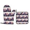 John Pork Oven Mitts and Pot Holder Sets of 2 for Baking Kitchen Cooking Grilling Resistant Non-Slip Gloves