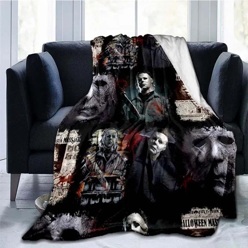 Michael Myers Blanket Super Soft Plush Flannel Blanket Living Room Bedroom Sofa Blankets for Beds Blanket Gift