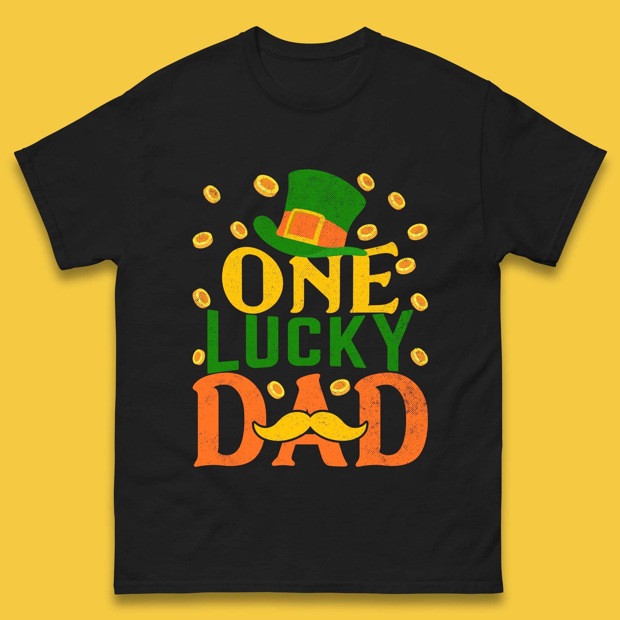 One Lucky Dad Patrick s Day Mens T-Shirt S