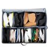 Under Bed Shoe Organizer Smooth Zipper Dustproof Non Woven Fabric 10 Grids Soft Partition Underbed Shoes Container for Sneakers
