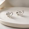 Minimalist Small Hollow Love Heart Studs,Versatile Earrings for Daily Use,ear Hole Care,can Be Worn When Sleeping,punk Jewelry