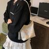 Retro New Chinese Style Handbag Lightweight Zipper Closure Retro Shoulder Bag Large Capacity Tassel Elegant Underarm Bag Gift