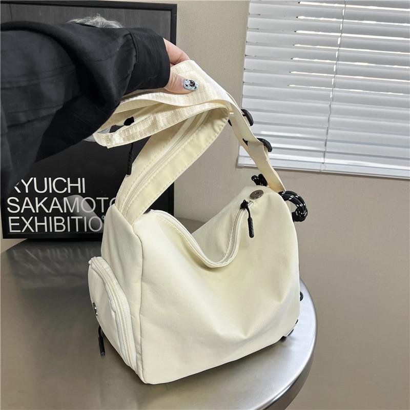 Nylon Convertible Backpack With Zipper Closure For Casual Travel And Daily Use