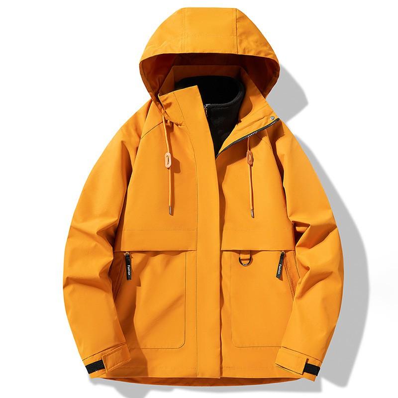 Womens 3-in-1 Detachable Waterproof Windproof Hiking Jacket With Hood Breathable Outdoor Shell Winter Fall