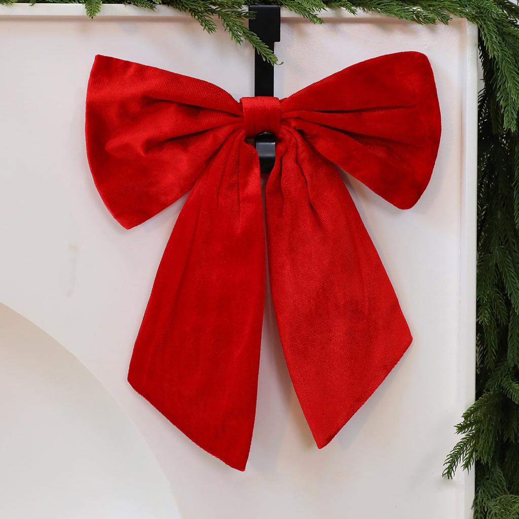 Velvet Three-Dimensional Bow, Large Christmas Tree Decoration, Window Display Decoration