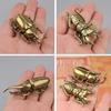 Brass Unicorns Beetles Figurine Retro Tea Pet Ornament Desk Decoration Collectible Gift Home Decor Home Accessories Fairy Garden