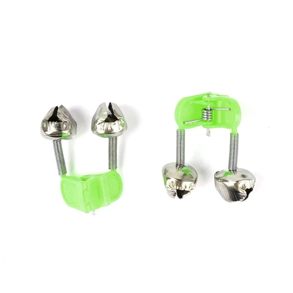 Oem 10pcs Green Metal Ring Bite Indicator For Fishing Rod Outdoor Accessory With Bell Clamp And Tip Clip Lot Of Bite Alarms