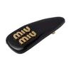 MIU MIU Letter Decorated Patent Hair Clip Women Hair Accessories Black 5IF092069F0002
