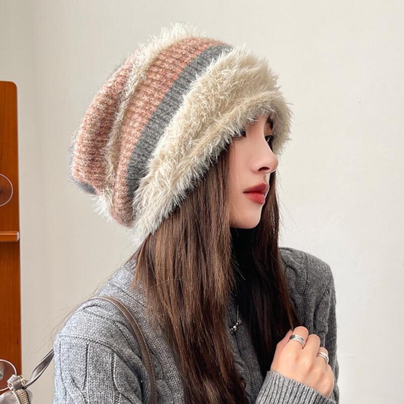 Women s FW FUR Twinkle Contrast Hat C7600_Black