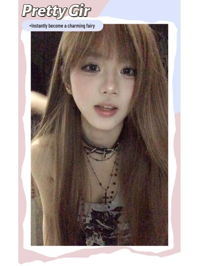 Yay Wig Women's Long Straight Light Brown Lolita-Style Full Wig