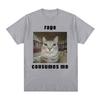 Rage Consumes Me Funny Cat Graphic T Shirt Fashion Vintage Short Sleeve Tshirt Unisex Casual  Tshirts