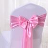 10Pcs Chair Back Flower Satin Chair Tie Bow DIY Bow Tying Banquets Parties Weddings Decoration Chair Styling Accessories