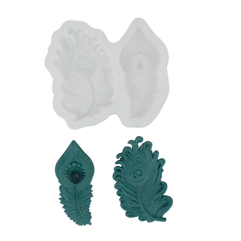 Peacocks Feathered Design Silicone Baking Molds For Chocolate Candle And Handmade Art Efficient Kitchens Craft Supply