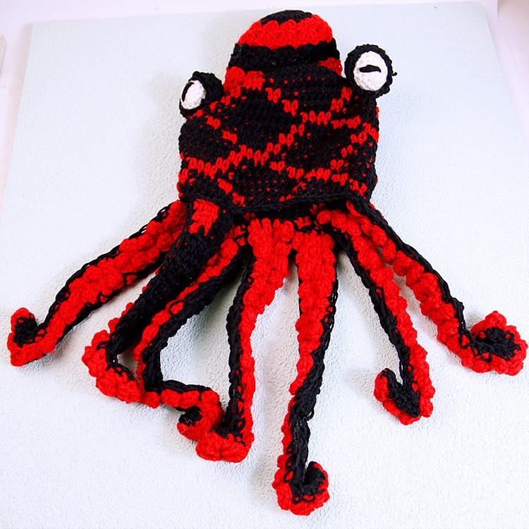Cross-Border Adult Party Prank Crochet Octopus Hat